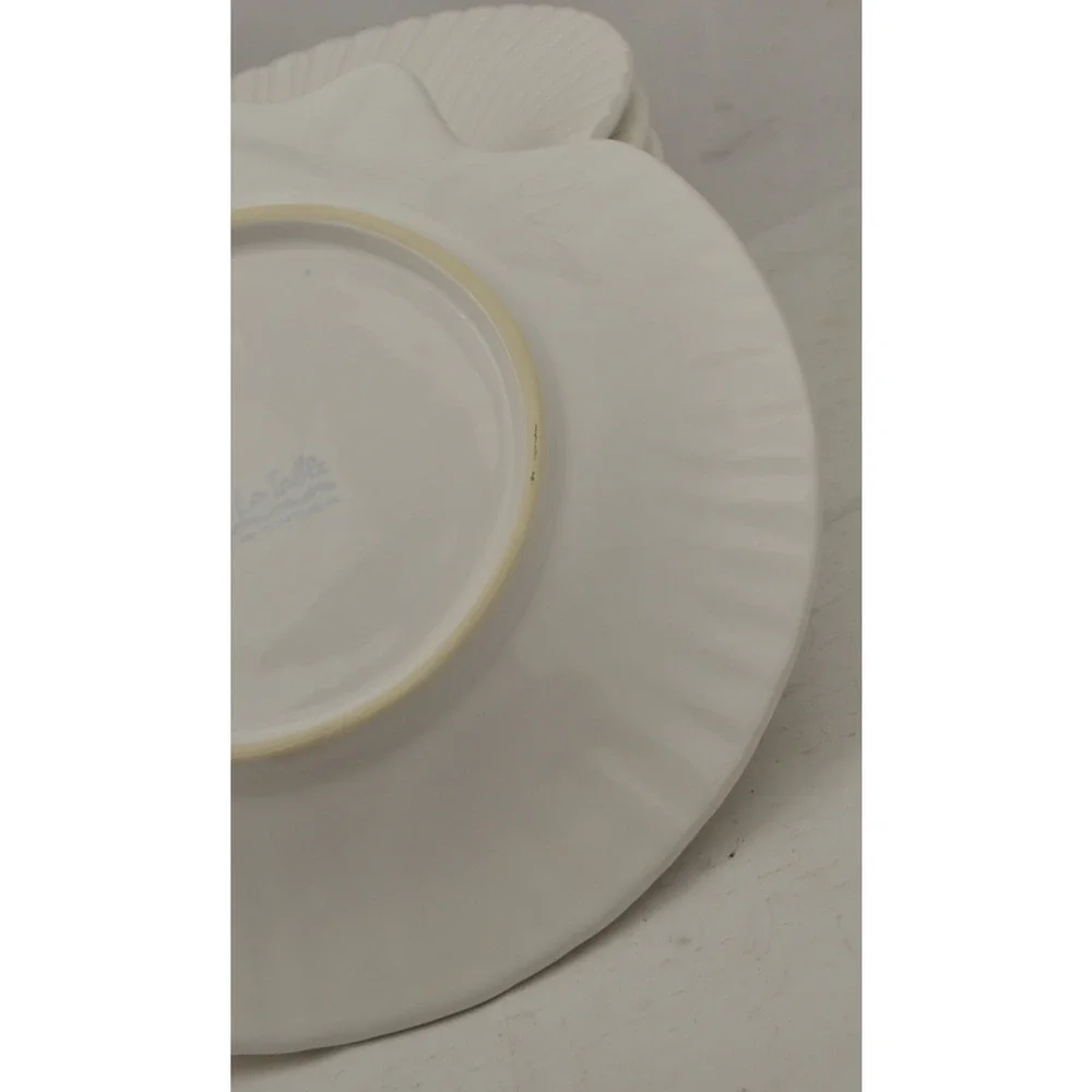 Sea La Table Portugal White Seashell Scallop Dinner Plates 10